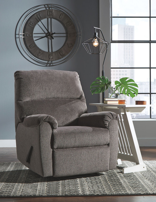 108-03-29 NERVIANA RECLINER WALL-A-WAY MANUAL RECLINING 35x39x41H GRAY