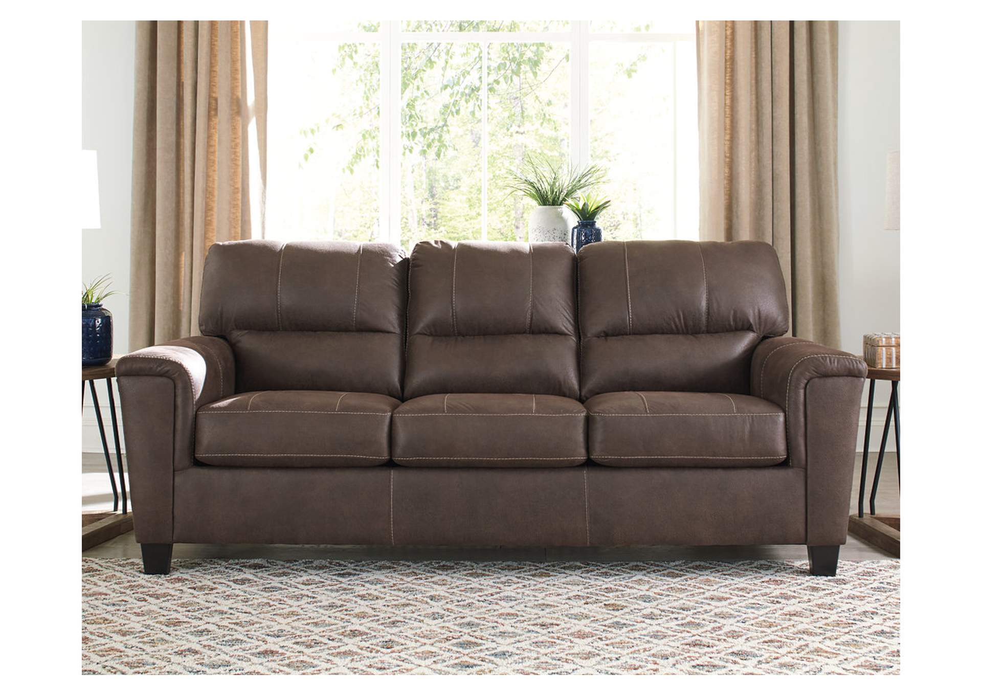 94003-38 NAVI SOFA STATIONARY 89X38X39H CHESTNUT
