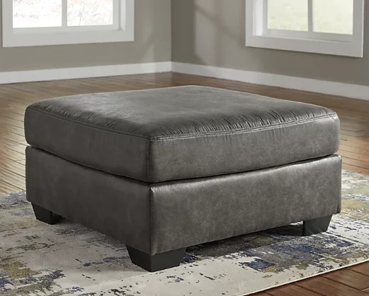 12021-08 BLADEN OTTOMAN STATIONARY 36X36X19 SLATE