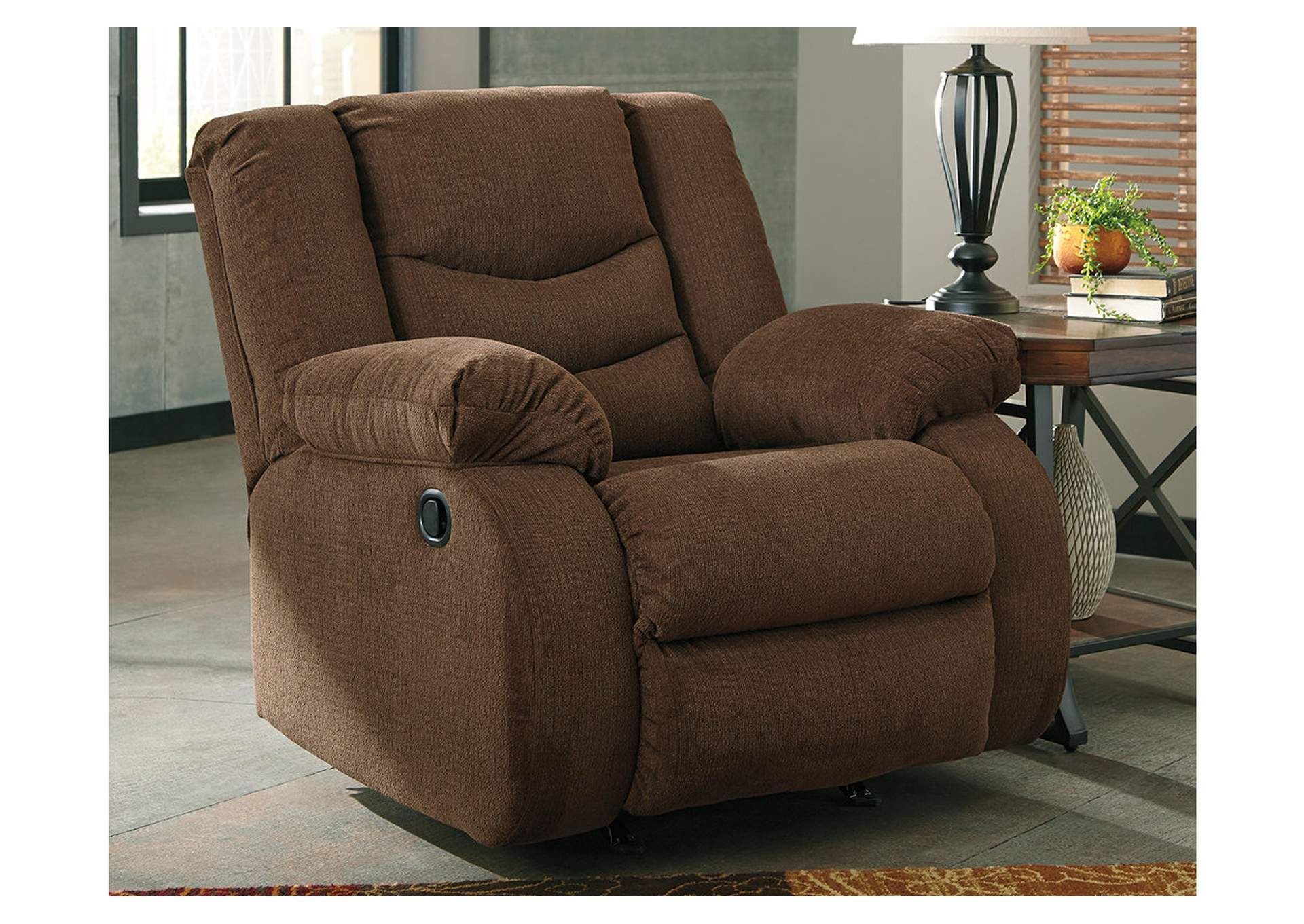 98605-25 TULEN ROCKER/RECLINER MANUAL RECLINING 39X40X40 CHOCOLATE