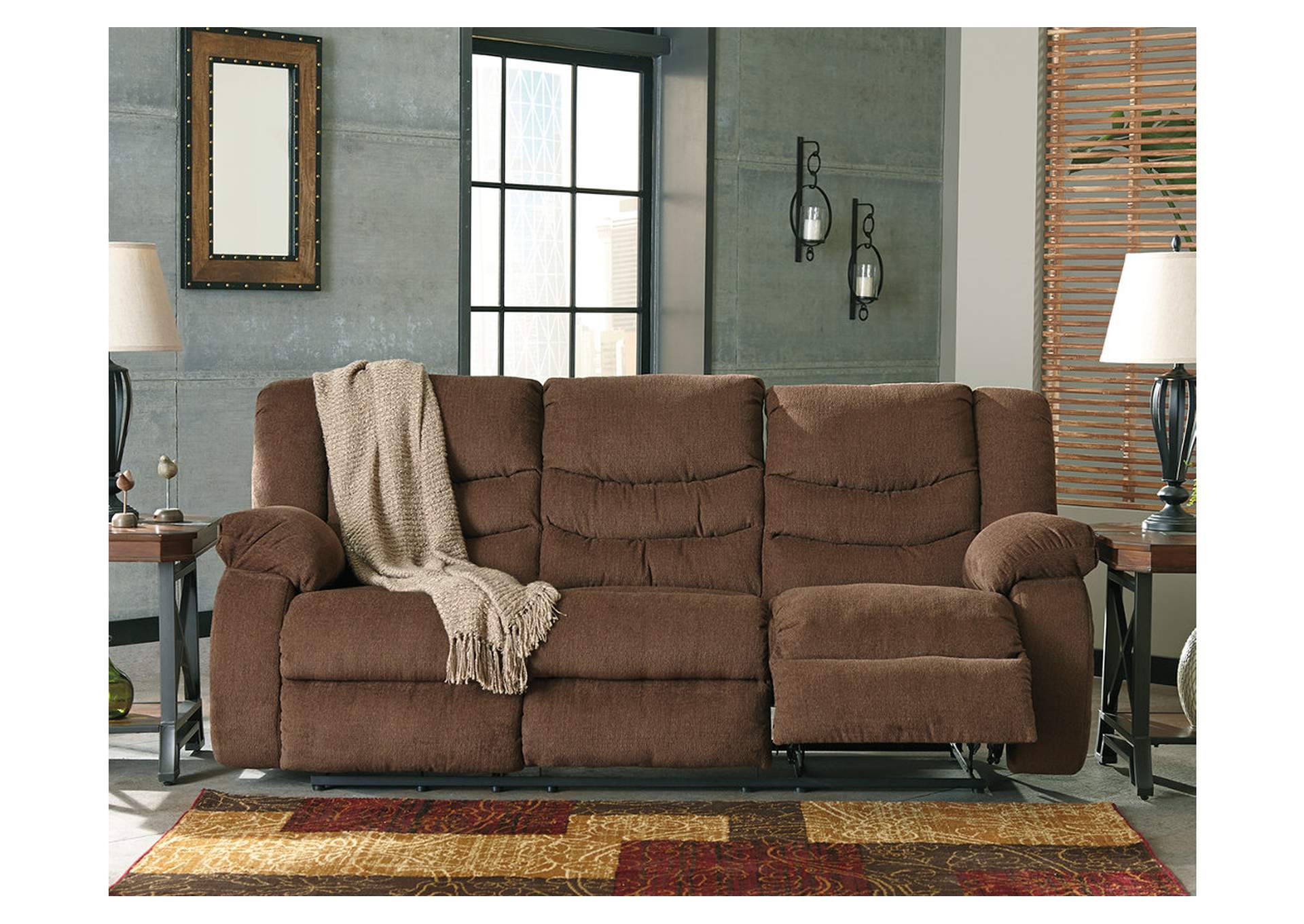 98605-88 TULEN SOFA MANUAL RECLINING 87X40X40 CHOCOLATE