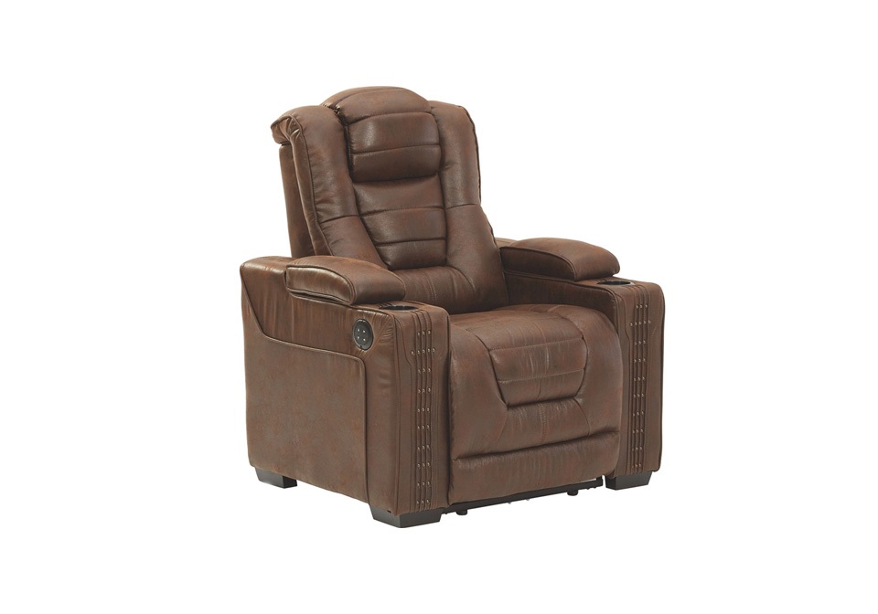 24505-13 OWNER'S BOX RECLINER POWER RECLINING 38X37X44 POWER HEADREST BROWN