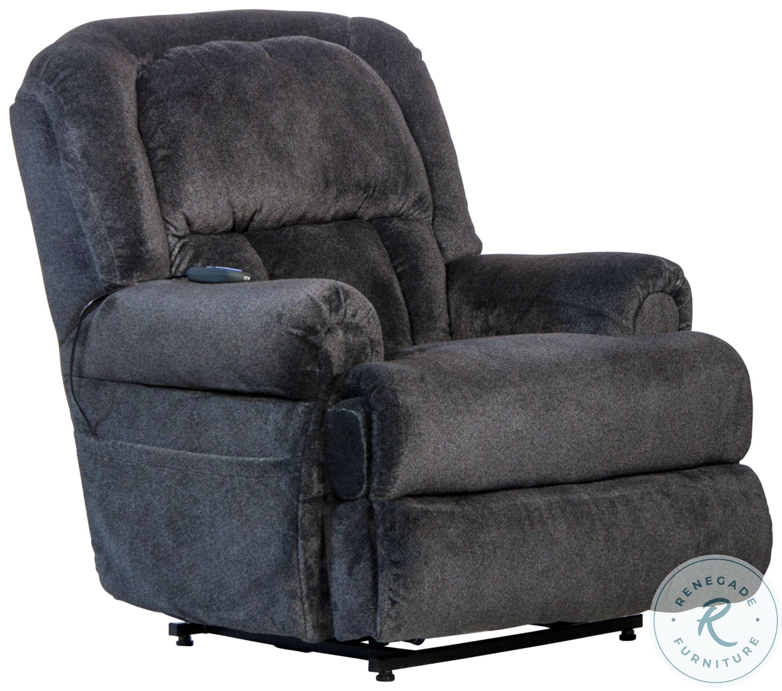 4847-1904-33 BURNS LIFT CHAIR DUAL MOTOR POWER RECLINING 39X44X42 400LB MIDNIGHT