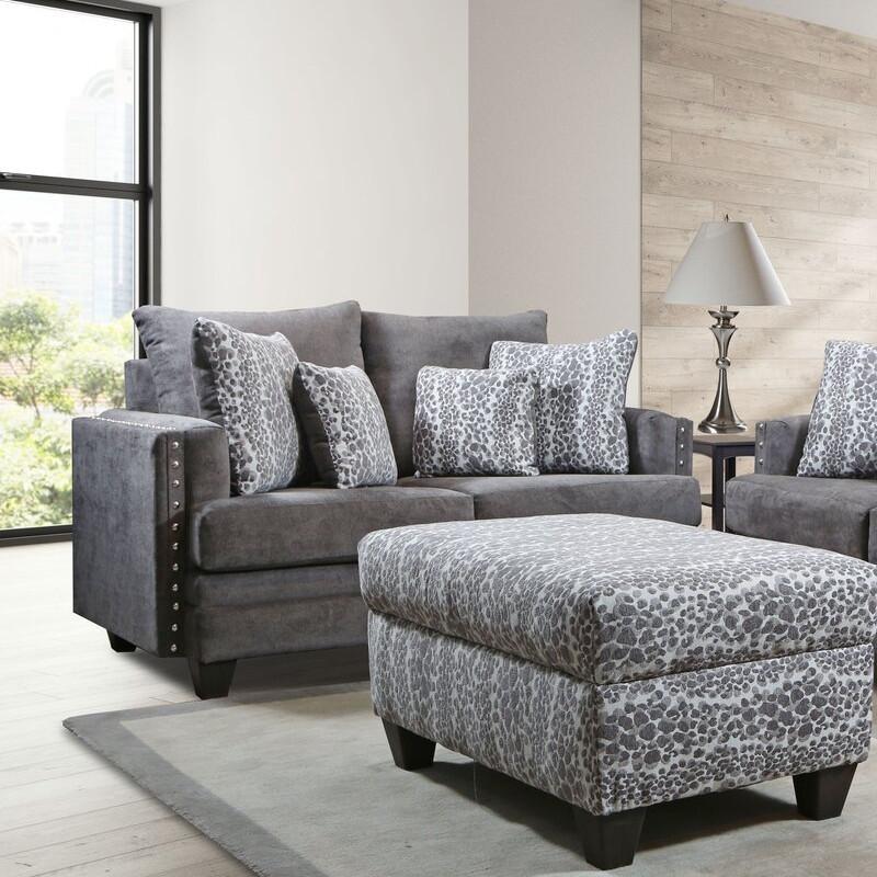 1680-L BRAVADO LOVESEAT STATIONARY 63X38X39 CHARCOAL