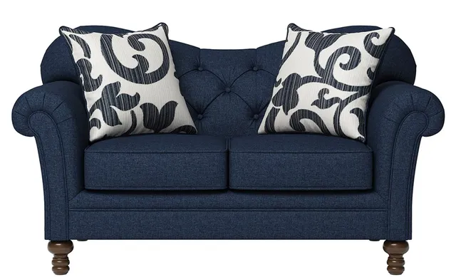 8775-L NAMASTE LOVESEAT STATIONARY 66X38X38 ROYAL