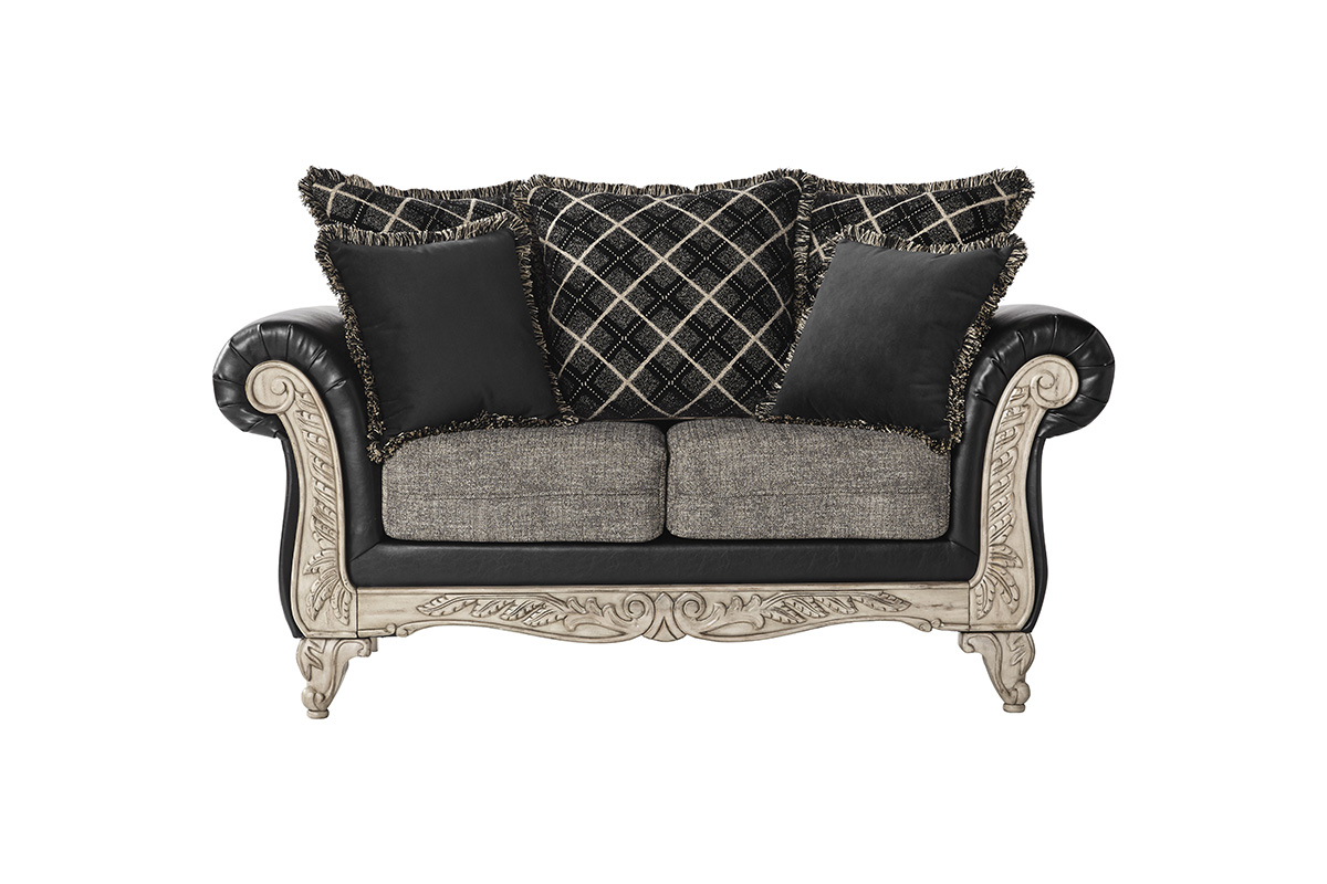 7925-L KAIS LOVESEAT STATIONARY 71X38X40 ONYX