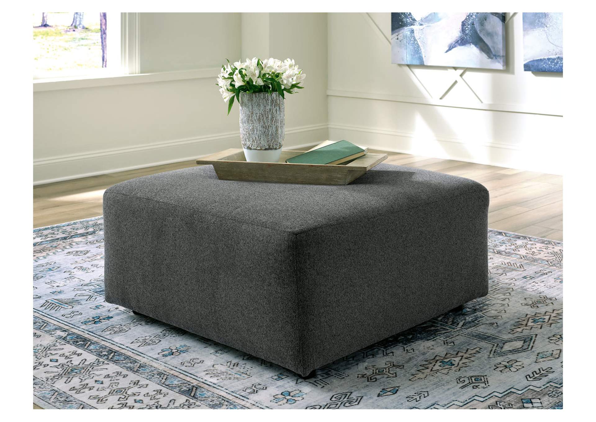 EDENFIELD CHARCOAL OTTOMAN
