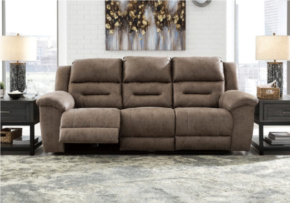 39905-88 STONELAND SOFA MANUAL RECLINING 90X41X42 FOSSIL