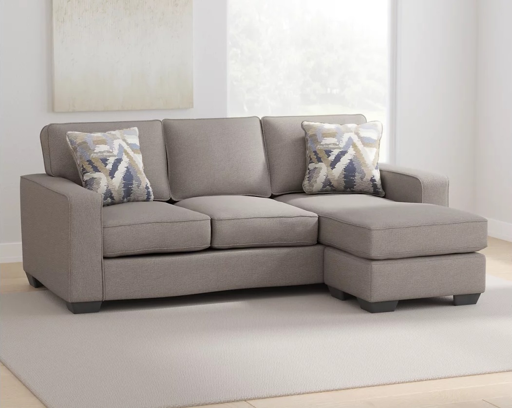 55104-18 GREAVES SOFA W/MOVABLE CHAISE STATIONARY 86X61X37 STONE