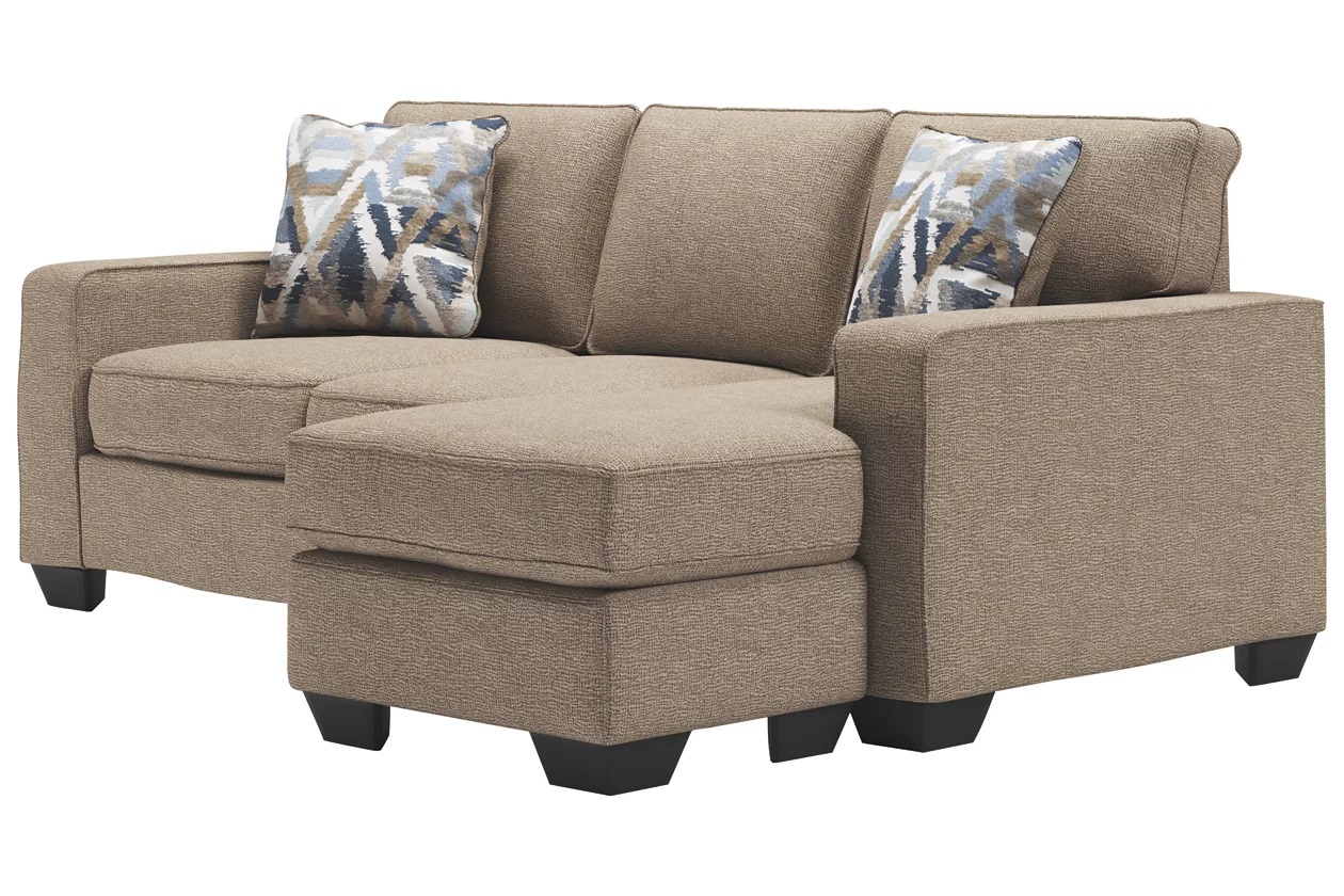 55105-18 GREAVES SOFA W/MOVABLE CHAISE STATIONARY 86X61X37 DRIFTWOOD