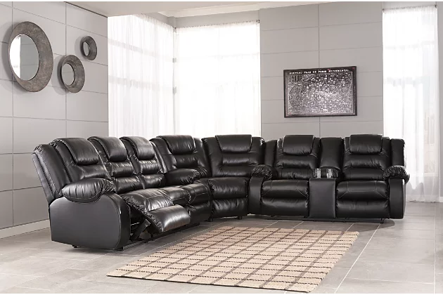 79308-3PC-SECTIONAL VACHERIE 3Pc Reclining Sectional - BLACK