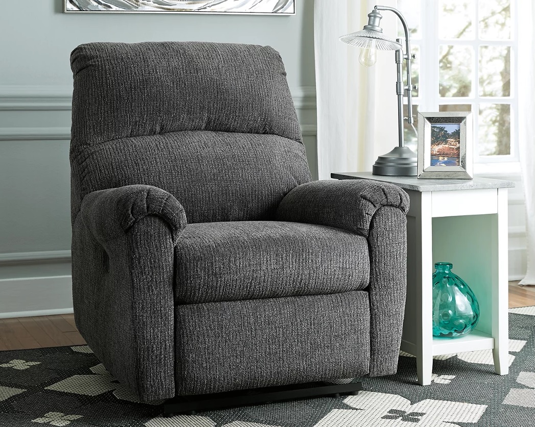 759-10-06 MCTEER RECLINER POWER RECLINING 35x39x41H CHARCOAL