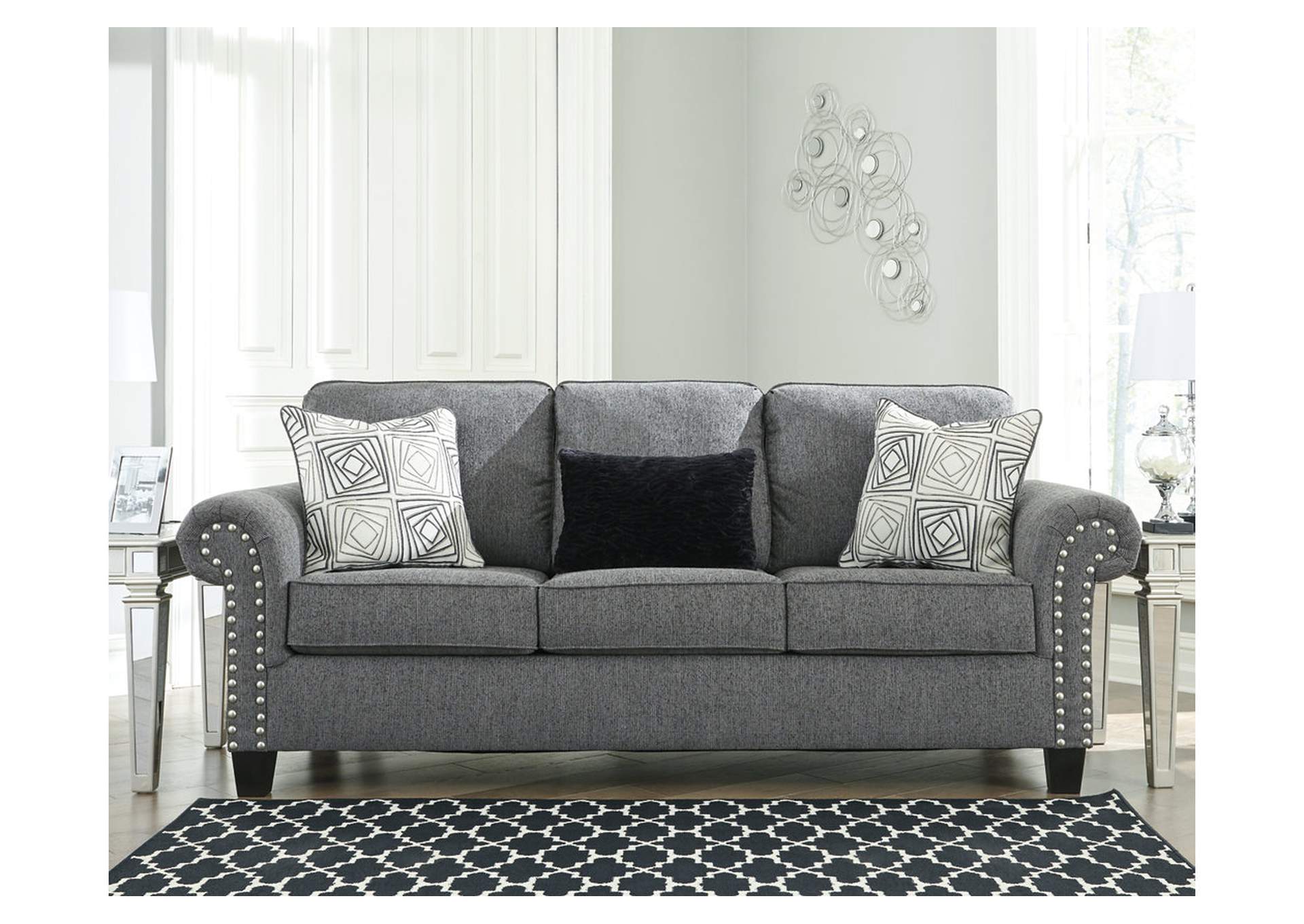 78701-38 AGLENO SOFA STATIONARY 91X38X39 CHARCOAL