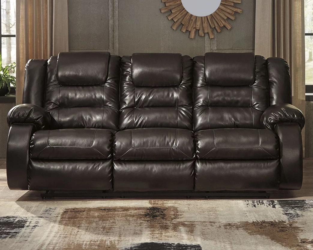 79307-88 VACHERIE SOFA MANUAL RECLINING 87X40X42 CHOCOLATE