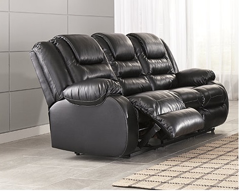 79308-88 VACHERIE SOFA MANUAL RECLINING 87X40X42 BLACK