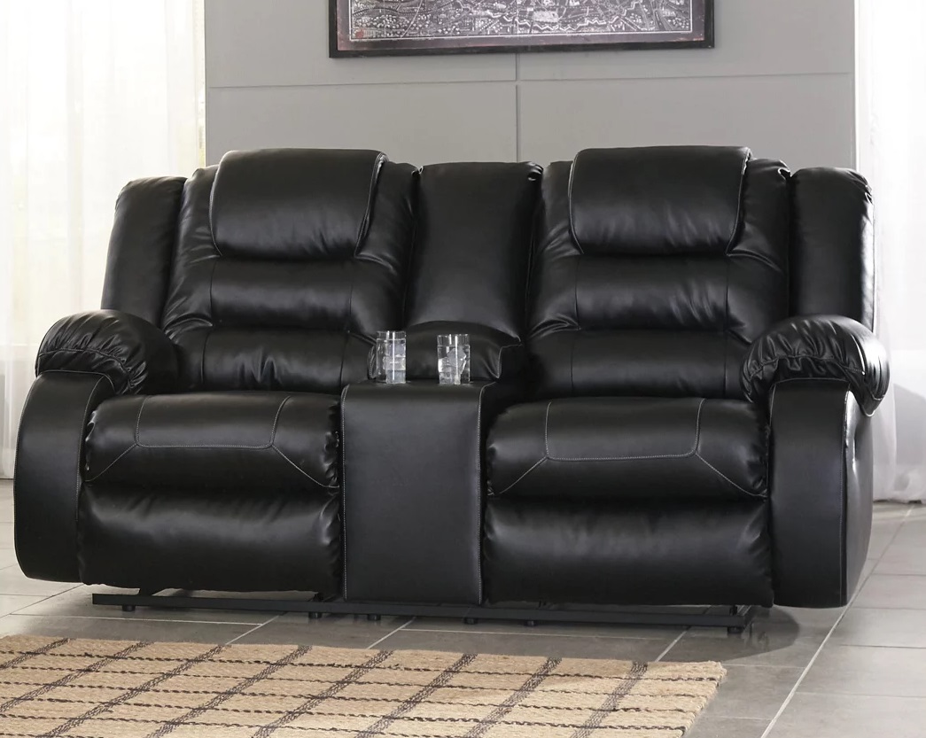 79308-94 VACHERIE LOVESEAT MANUAL RECLINING 78X40X42 BLACK