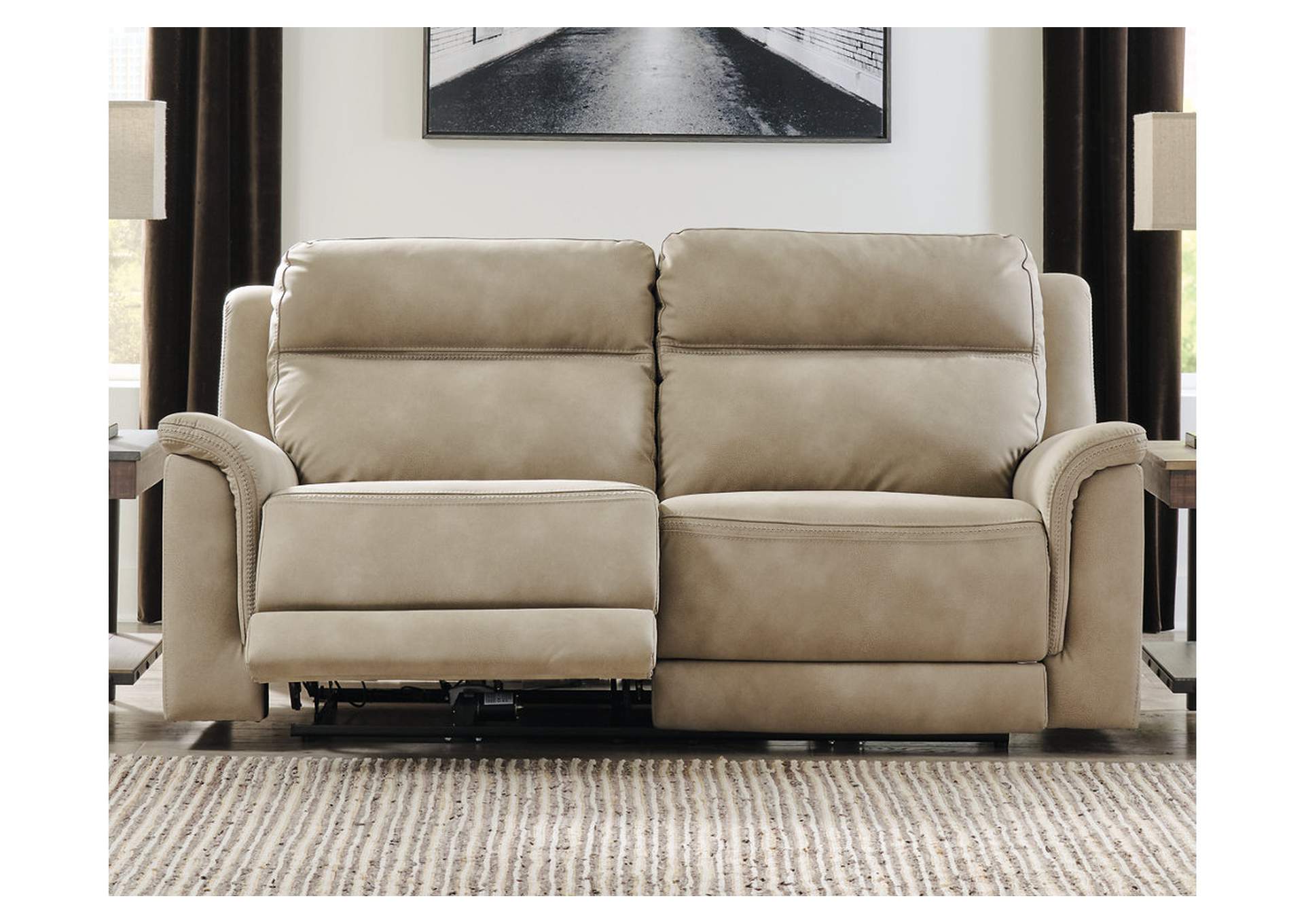 59302-47 NEXT-GEN SOFA W/ADJUSTABLE HEADRESTS POWER RECLINING DURAPELLA SAND