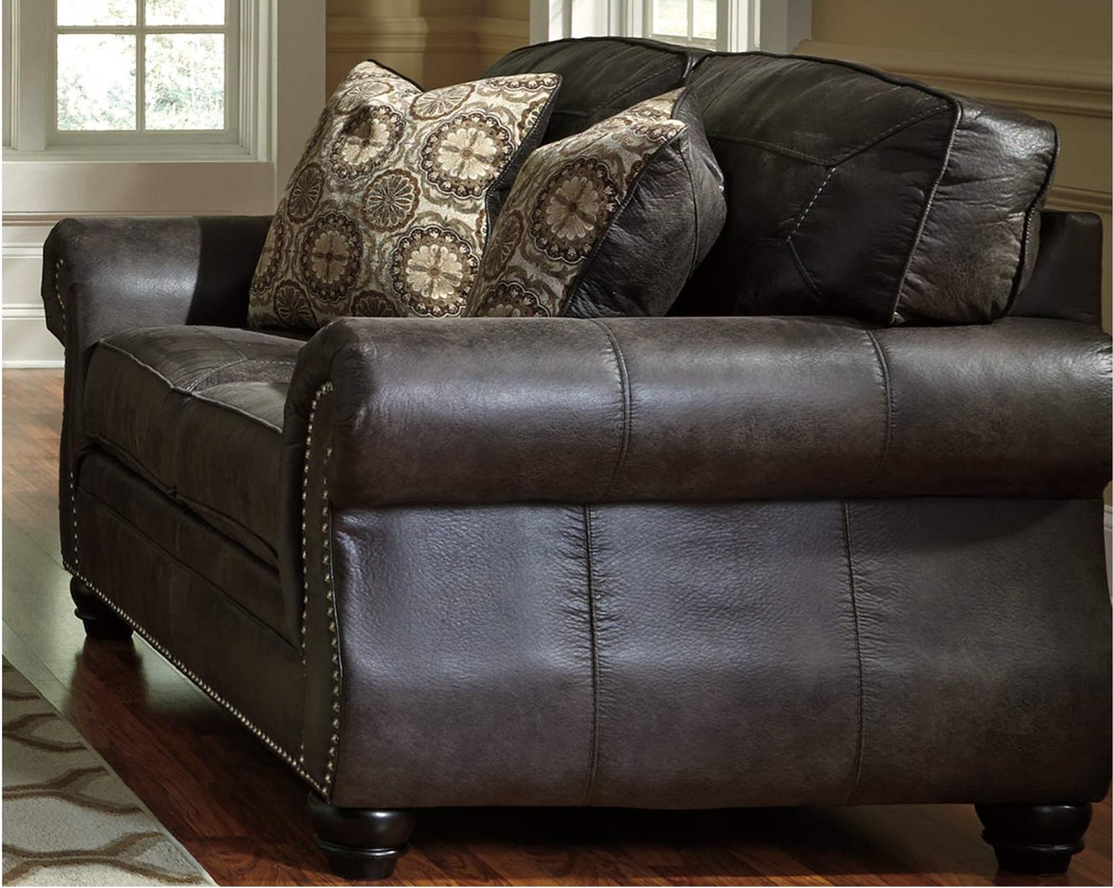 80004-35 BREVILLE LOVESEAT W/COIL SEATING STATIONARY 67X39X39 CHARCOAL