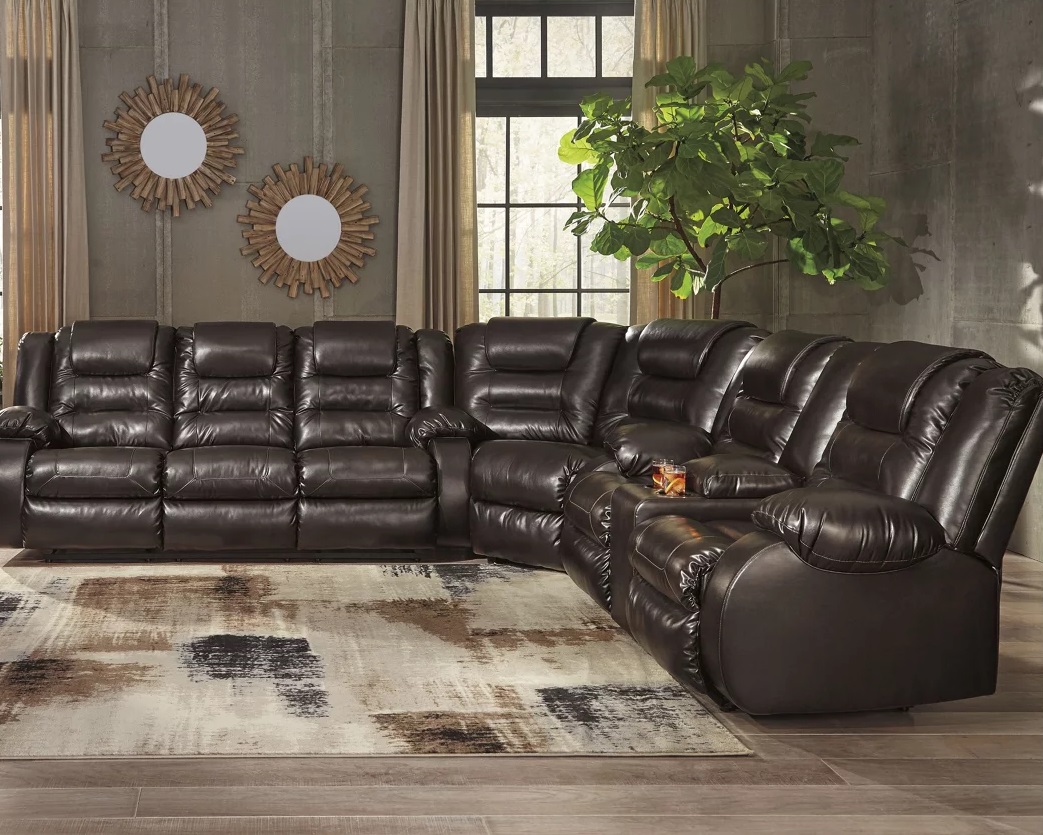 79307-3PC VACHERIE 3Pc Reclining Sectional  CHOCOLATE