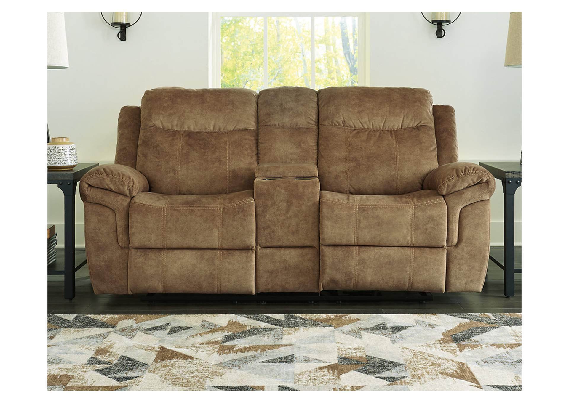 82304-94 Huddle Up LOVESEAT CONSOLE W/USB PORTS & PLUG INS MANUAL RECLINING