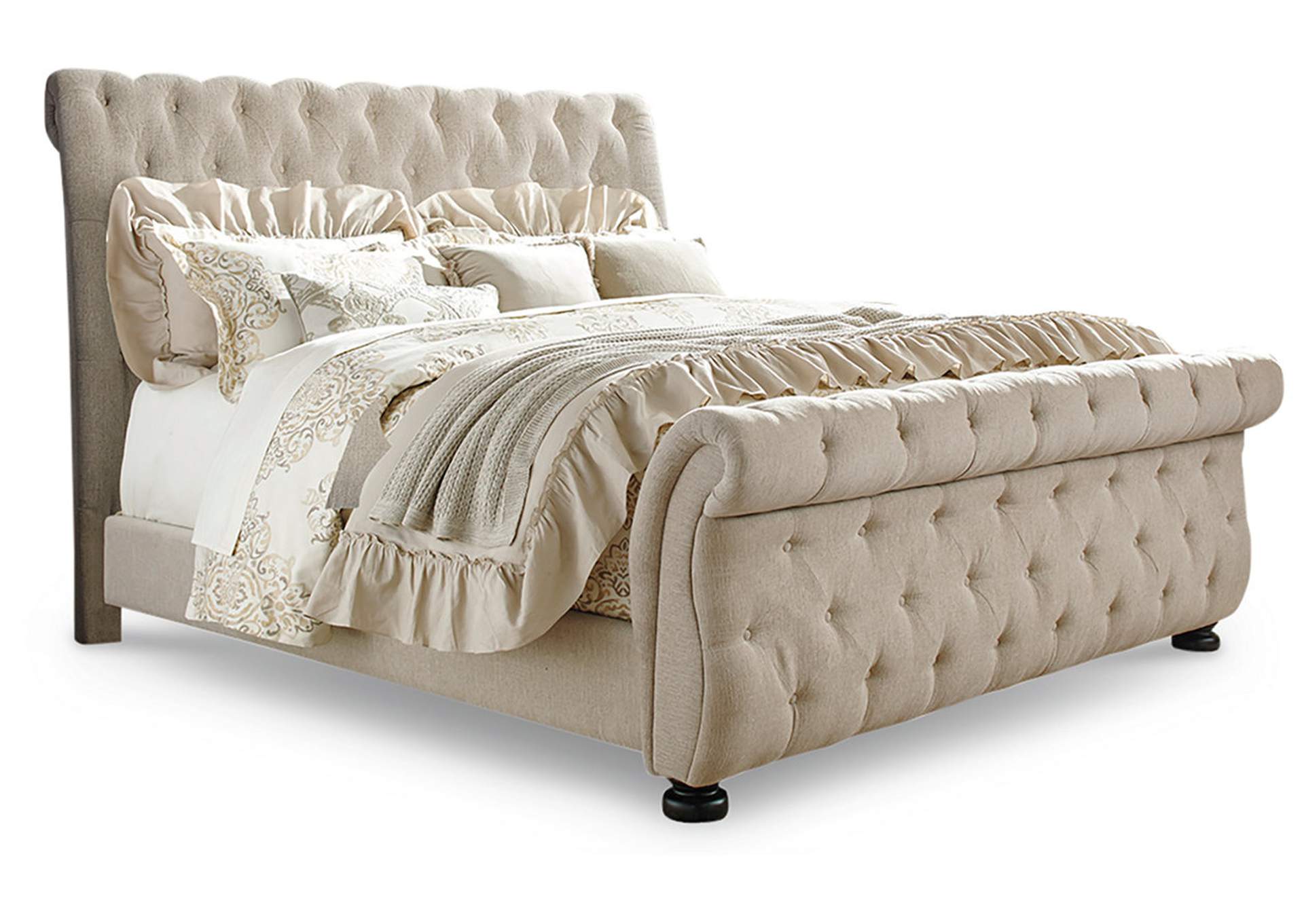 B643-B3-QB WILLENBURG QUEEN COMPLETE SLEIGH BED