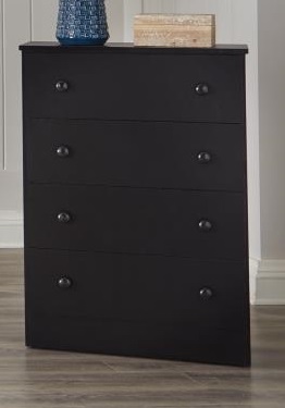 4-195-04 PROMO CHEST 4 DRAWER 27X15X39 BLACK