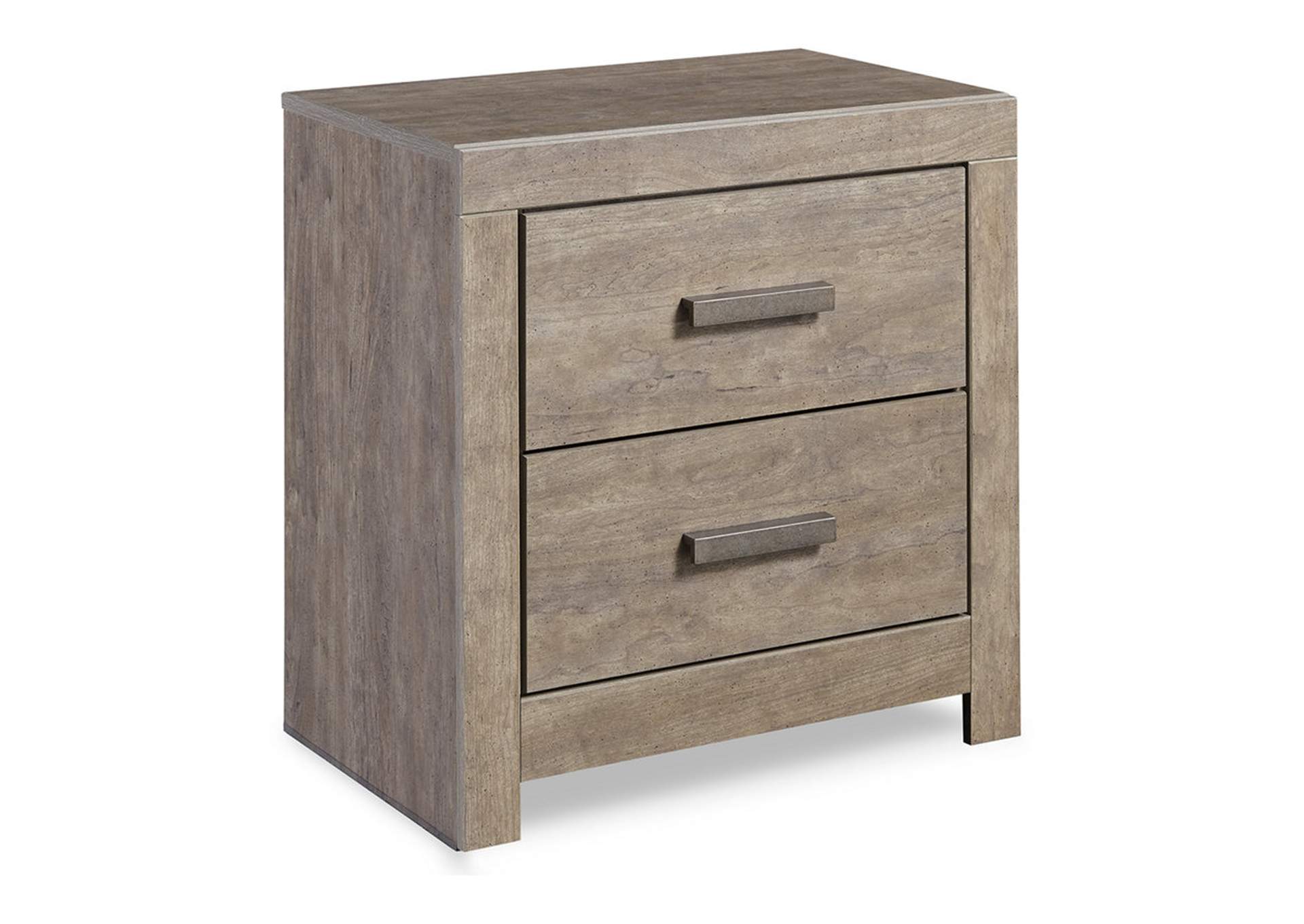 B070-92 CULVERBACH NIGHT STAND 2 DRAWER W/USB CHARGING 21X15X24 GRAY