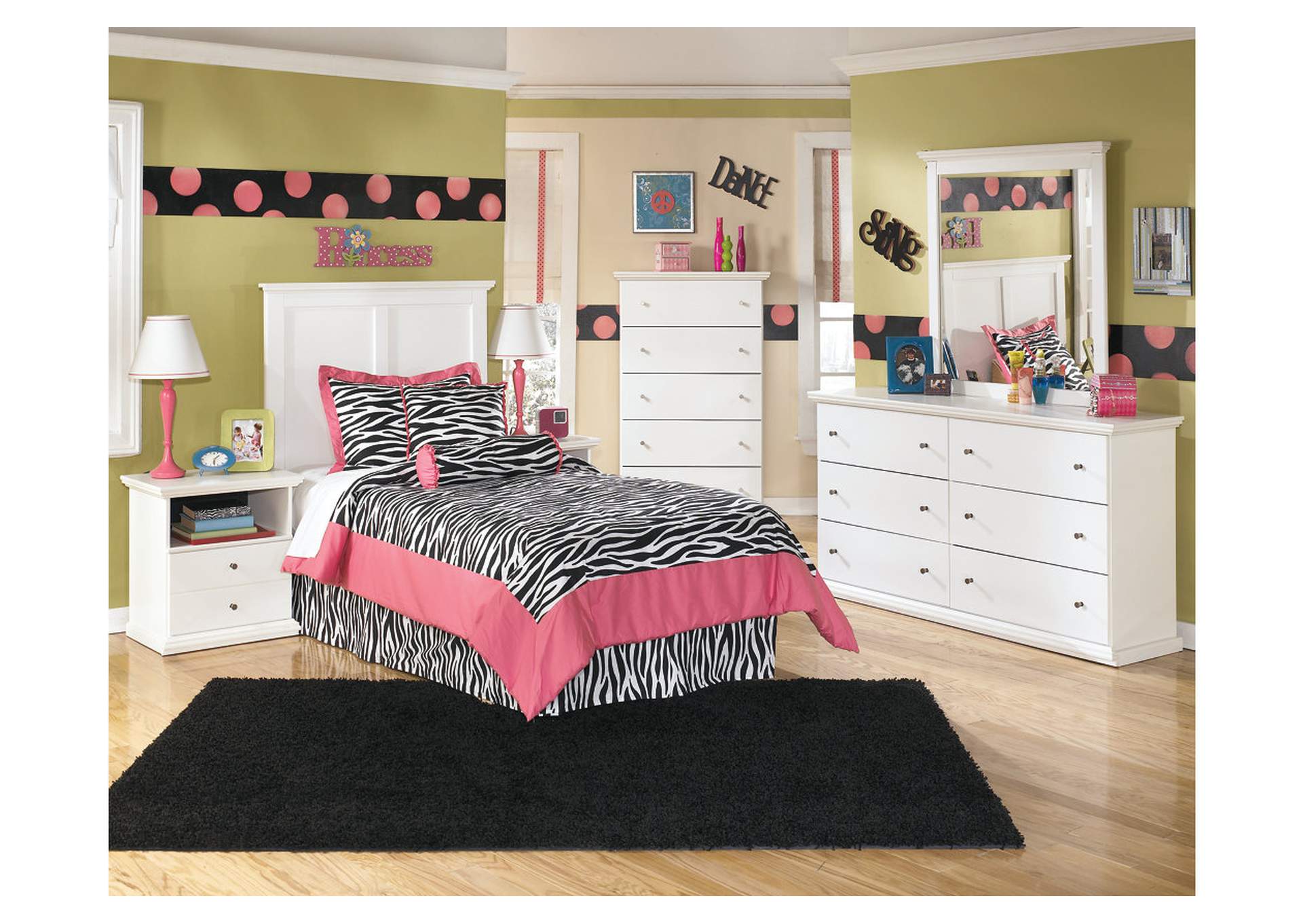 B139-53 BOSTWICK SHOALS HEADBOARD PANEL TWIN 42X02X53 WHITE