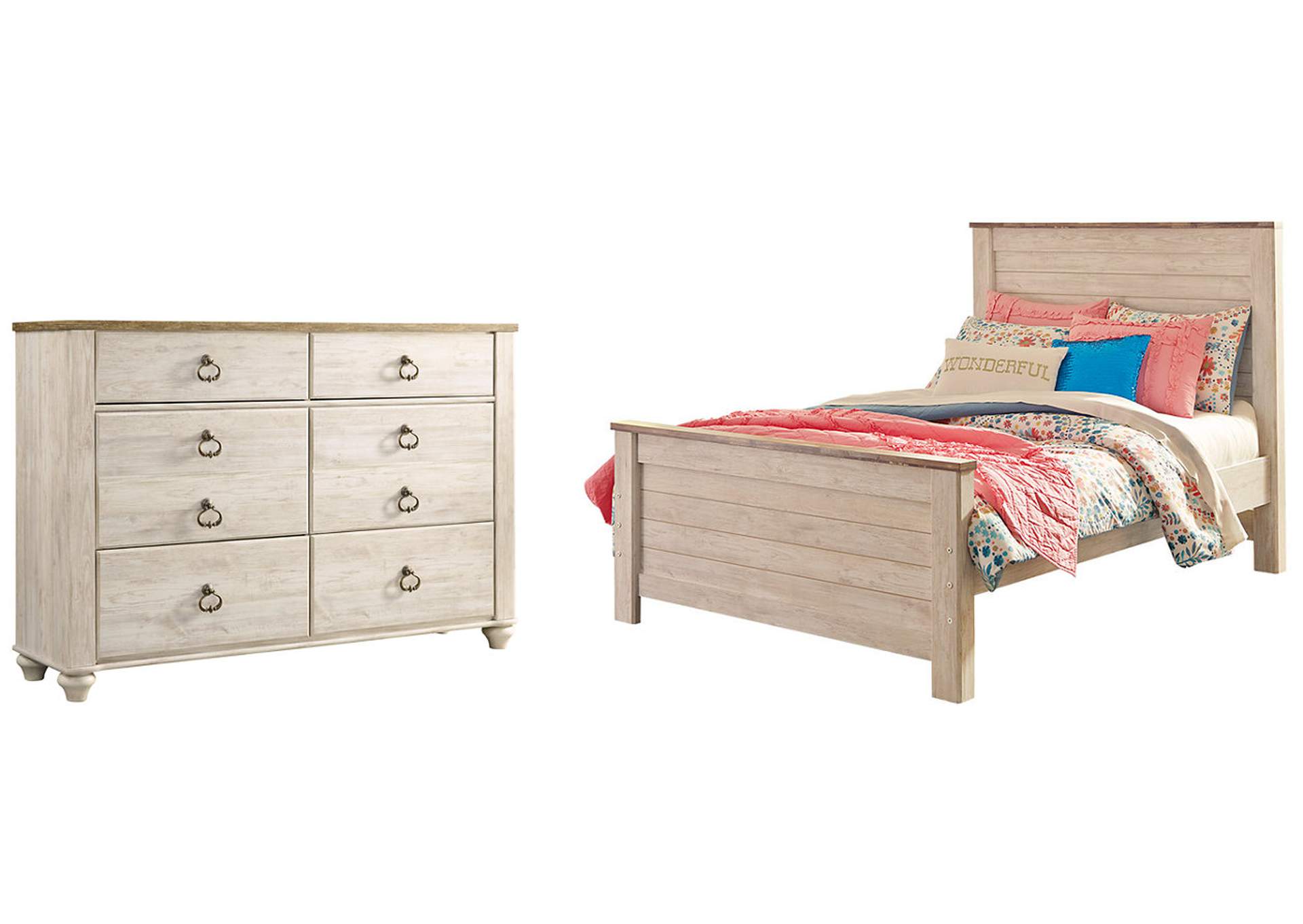 Willowton Full Panel Bed with Dresser