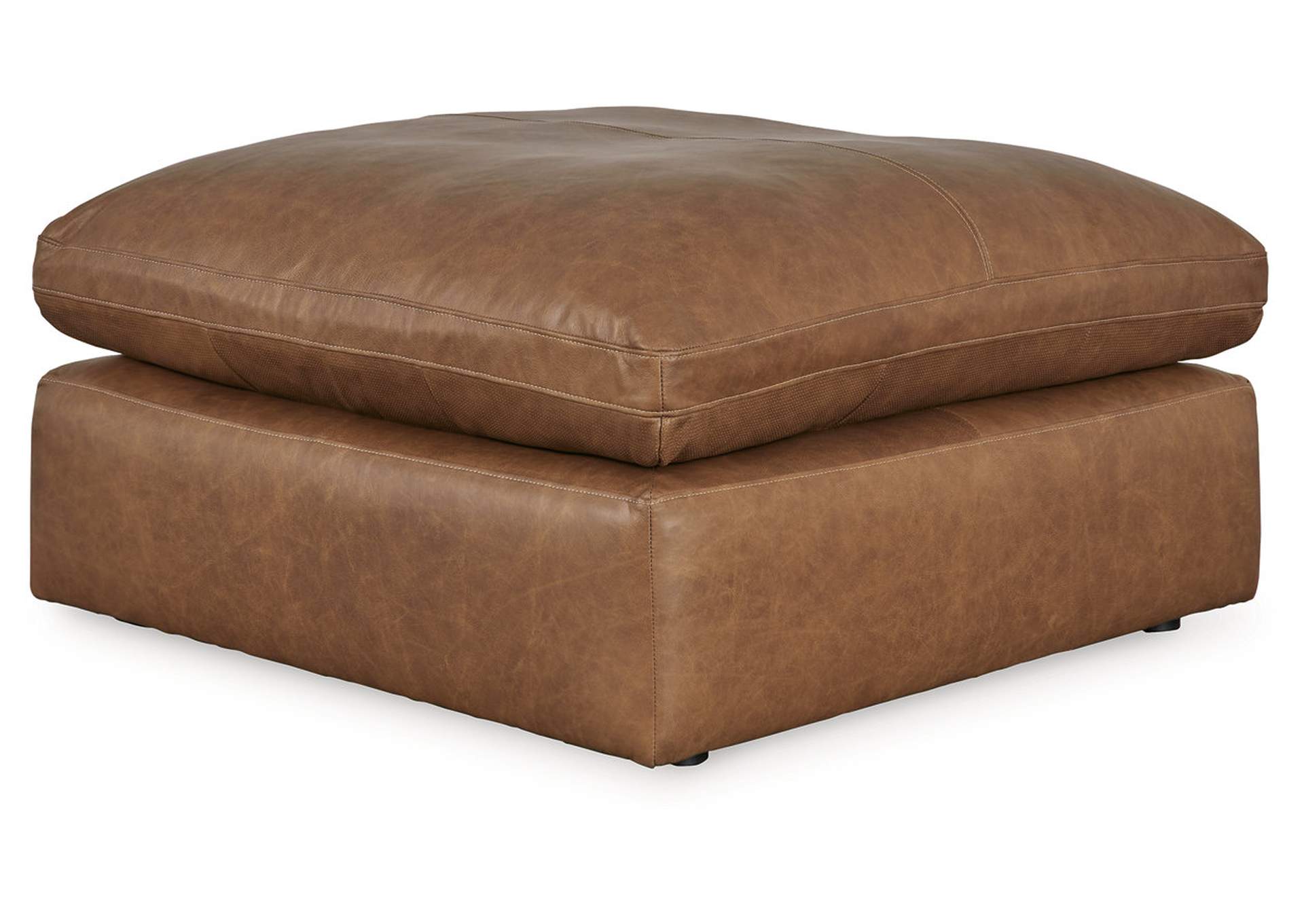 Emilia Leather Oversized Accent Ottoman