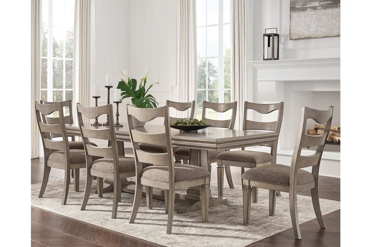 Lexorne Dining Table and 8 Chairs