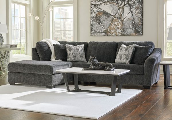 Biddeford Ebony 2pc. LAF Chaise Sectional