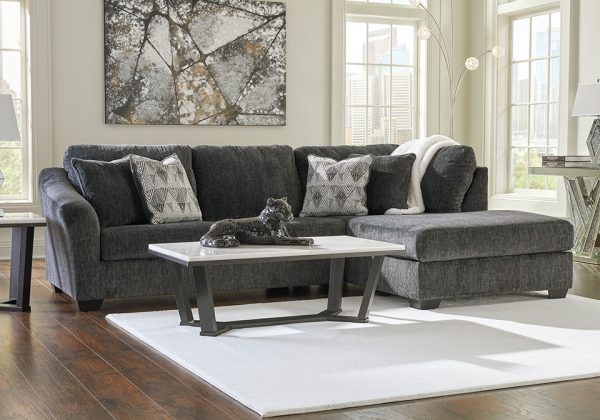 Biddeford Ebony 2pc. RAF Chaise Sectional