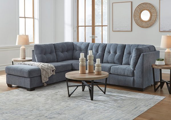 Marleton Denim 2pc LAF Chaise Sectional