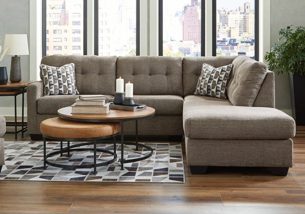 Mahoney Chocolate 2pc. Sleeper Sectional w/RAF Chaise