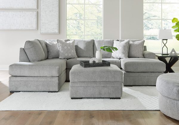 Casselbury Cement 2pc LAF Chaise Sectional
