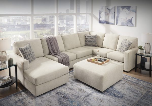 Edenfield Linen 3pc. LAF Chaise Sectional