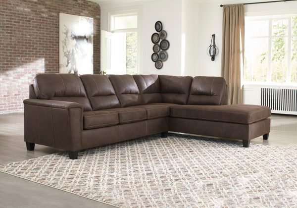 Navi Chestnut 2pc RAF Chaise Sec