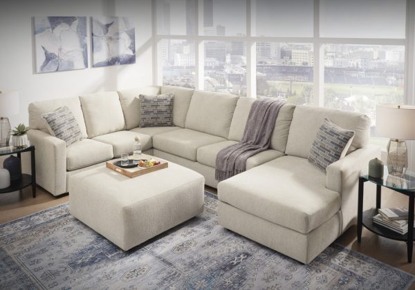 Edenfield Linen 3pc. RAF Chaise Sectional