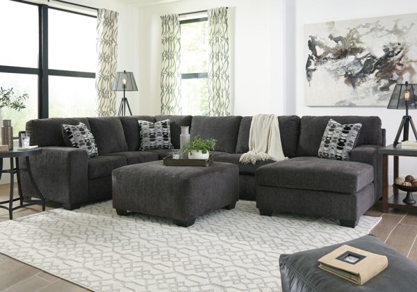 Ballinasloe Smoke 3pc. RAF Chaise Sectional