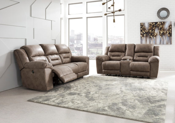 Stoneland Fossil Reclining Sofa Set