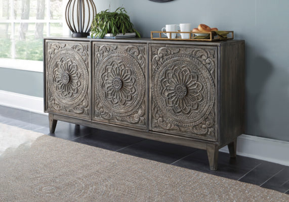 Fair Ridge Dark Brown Accent Cabinet