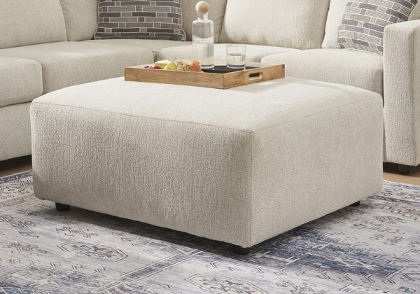 Edenfield Linen Oversized Accent Ottoman