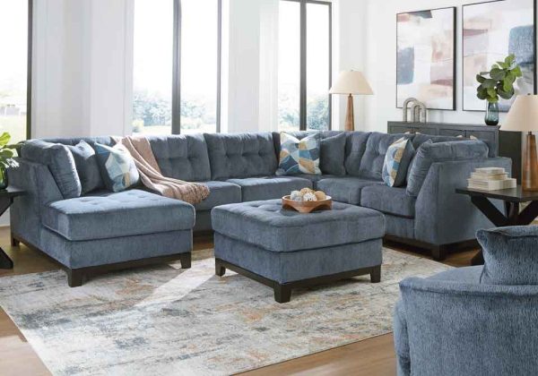 Maxon Place Navy 3pc. LAF Chaise Sectional