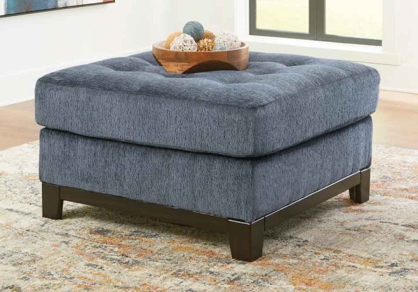 Maxon Place Navy Oversized Accent Ottoman