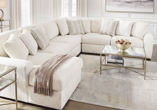 Chessington Ivory 4pc. LAF Chaise Sectional