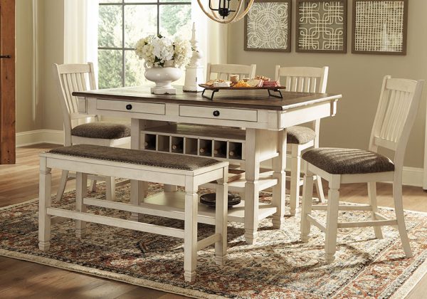 Bolanburg Two-Tone 6pc. Counter Height Dining Set w/ Bench