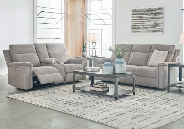 Barnsana Ash Power Reclining Sofa Set