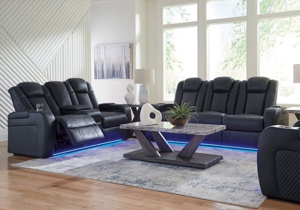 Fyne-Dyme Sapphire Power Reclining Sofa Set