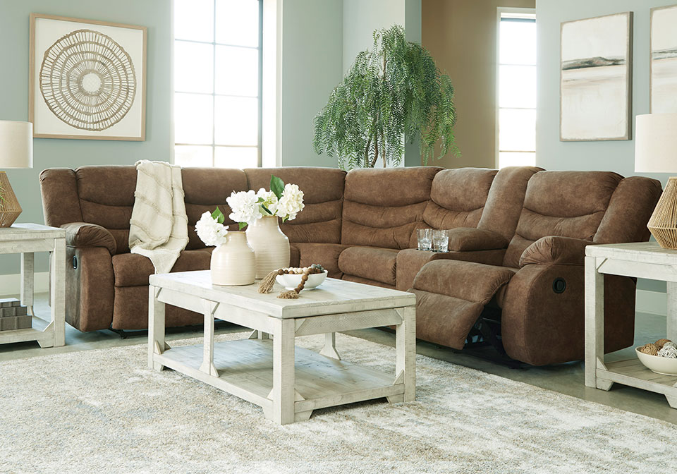 Partymate Brindle 2pc. Power Reclining RAF Console Sectional